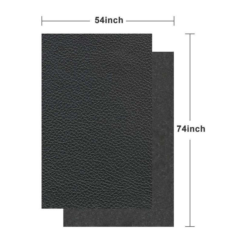 TORRAMI Soft Synthetic PU Fabric Material Faux Leather Sheets 2 Yards 54" x 72", 0.95mm Thick for Upholstery, DIY Crafts,Pebbled Pattern Black - Image 4
